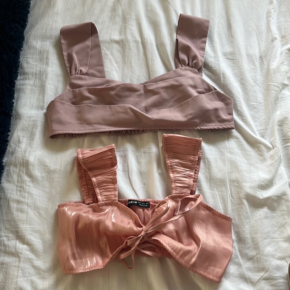 shein pink bra tops